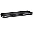 Patchpanel 24-Port, Cat.6, schwarz